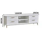 Sophus 200cm ETU Entertainment TV Unit White