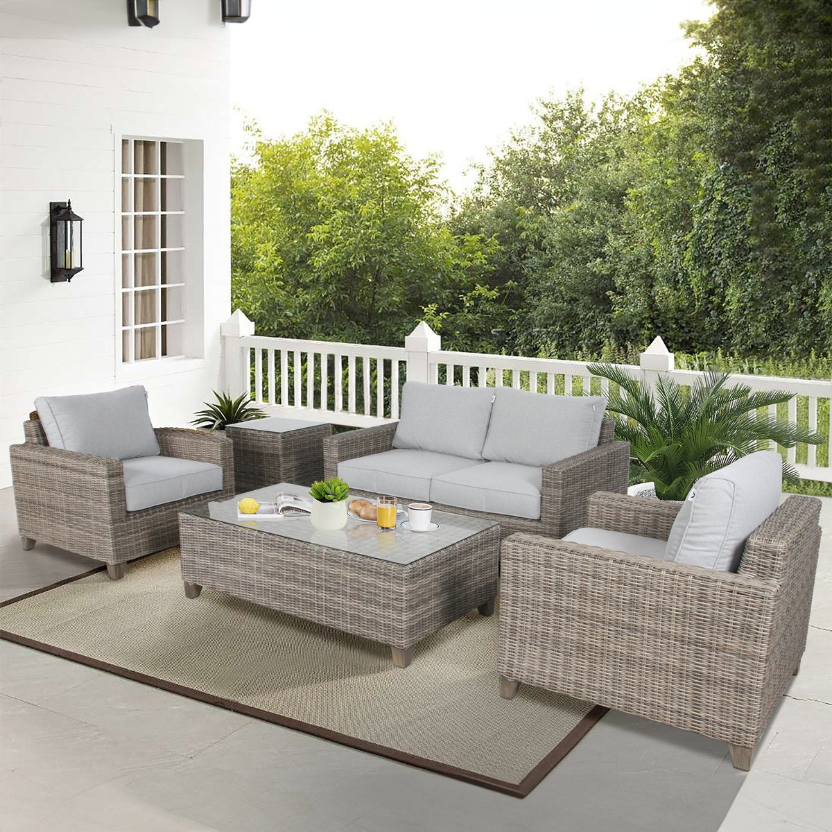 Sophy 1 Seater Wicker Rattan Outdoor Sofa Chair Lounge