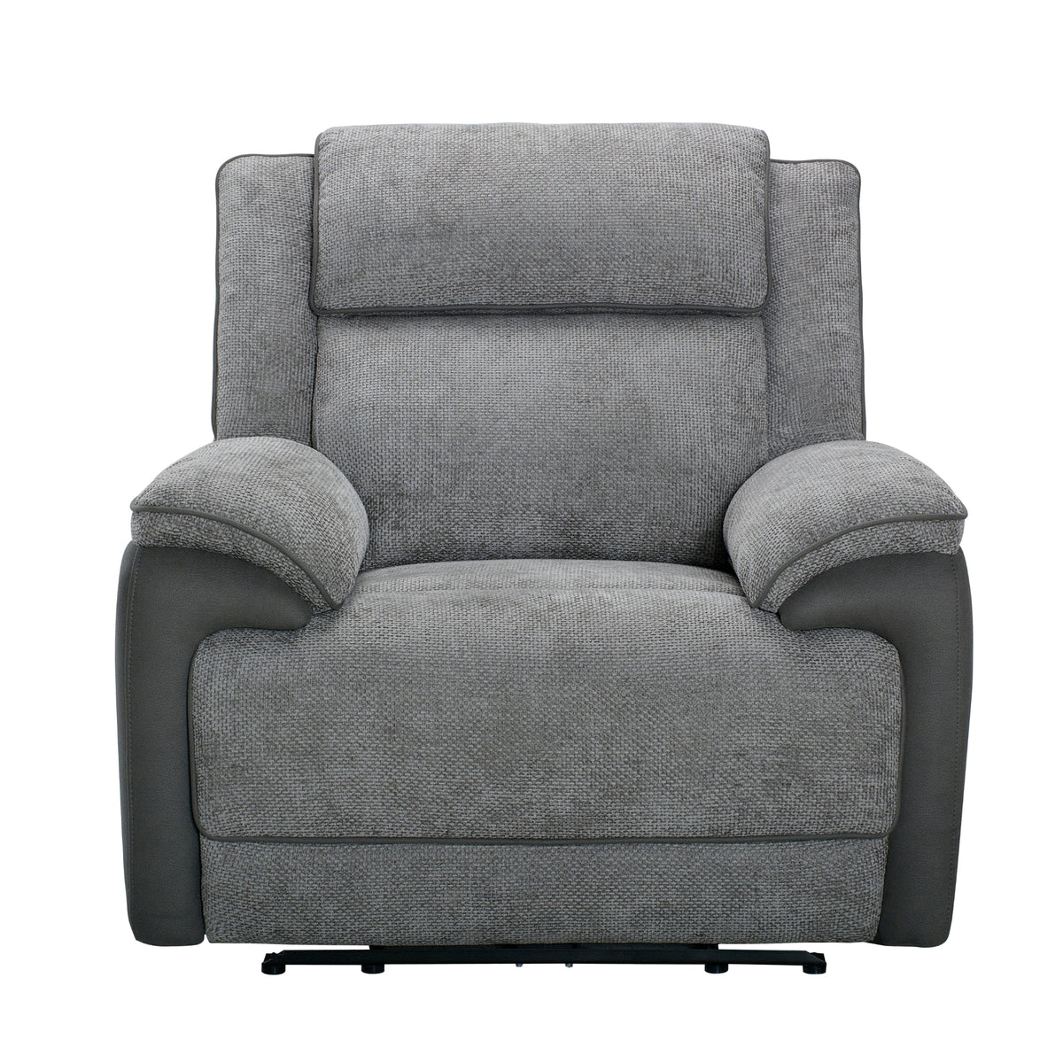 Southwest 1 Seater Electric Recliner Fabric Sofa Lounge Graphite Grey
