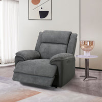 Southwest 1 Seater Electric Recliner Fabric Sofa Lounge Graphite Grey