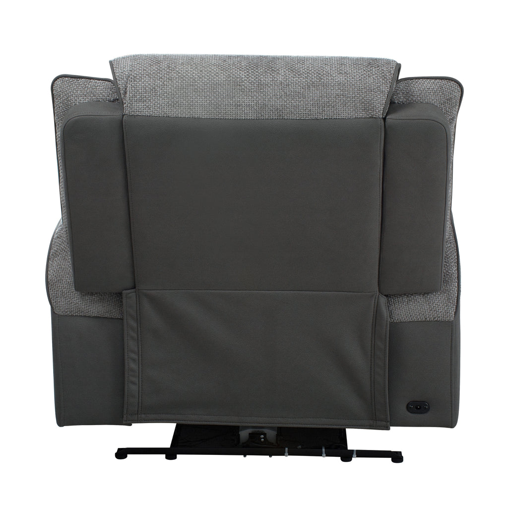 Southwest 1 Seater Electric Recliner Fabric Sofa Lounge Graphite Grey