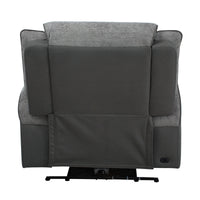 Southwest 1 Seater Electric Recliner Fabric Sofa Lounge Graphite Grey
