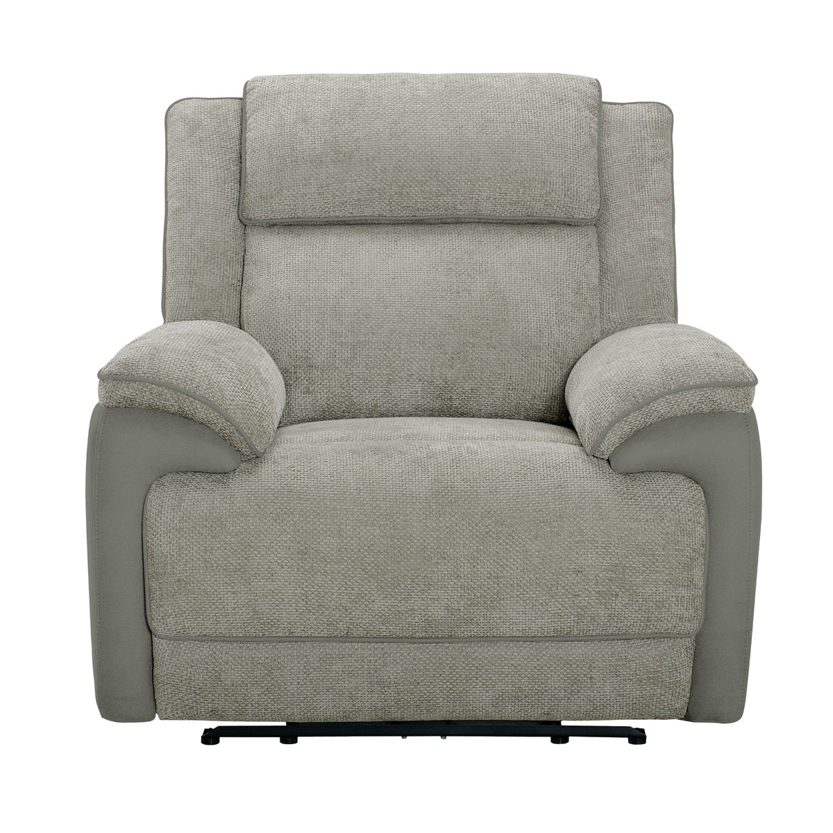 Southwest 1 Seater Electric Recliner Fabric Sofa Lounge Oyster Beige