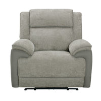 Southwest 1 Seater Electric Recliner Fabric Sofa Lounge Oyster Beige