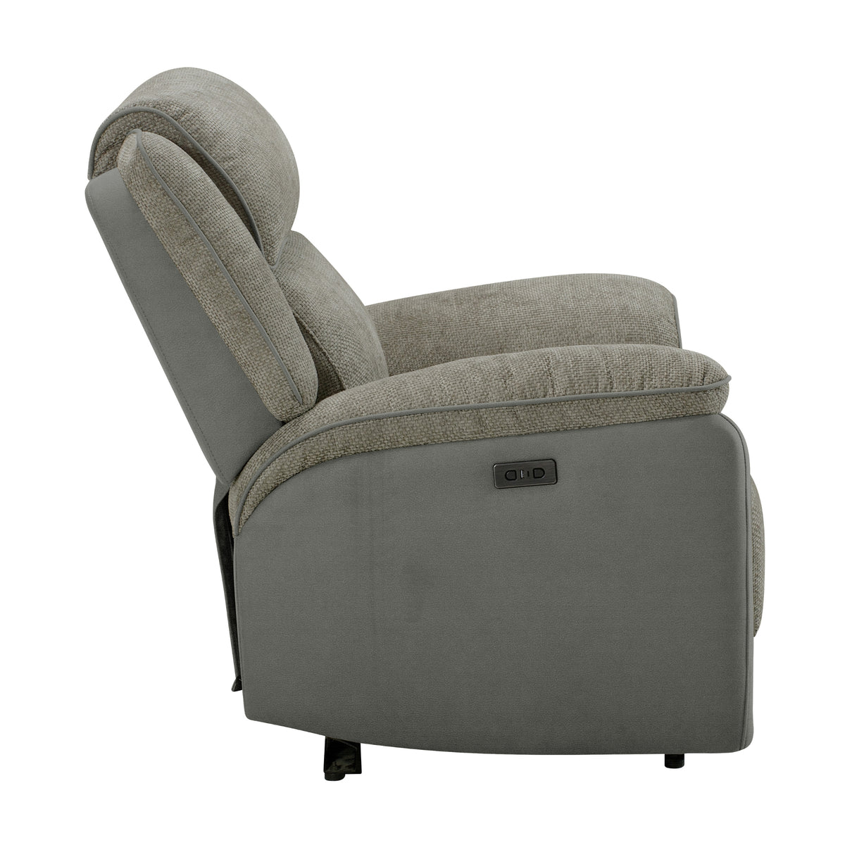 Southwest 1 Seater Electric Recliner Fabric Sofa Lounge Oyster Beige