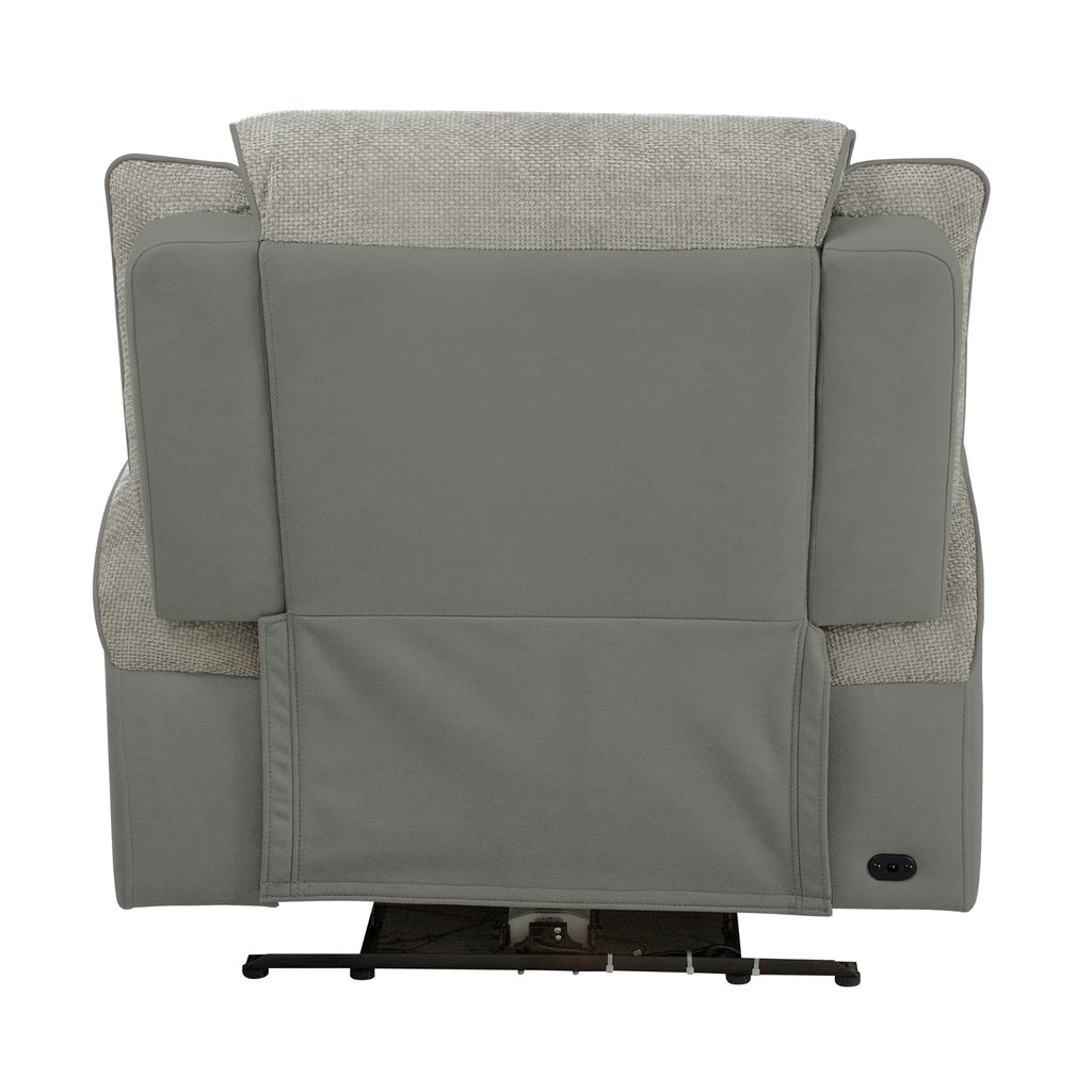 Southwest 1 Seater Electric Recliner Fabric Sofa Lounge Oyster Beige