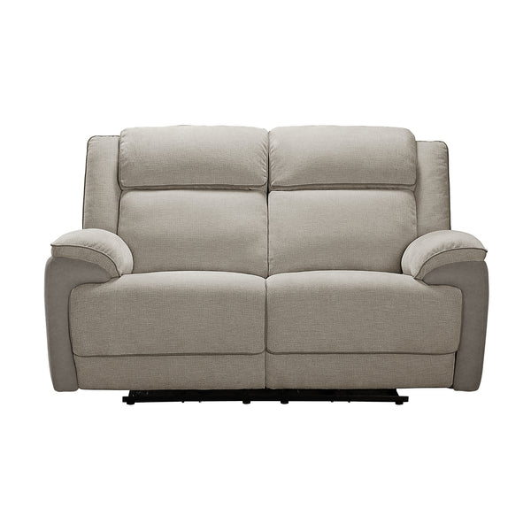 Southwest 2 Seater Electric Recliner Fabric Sofa Lounge Oyster Beige