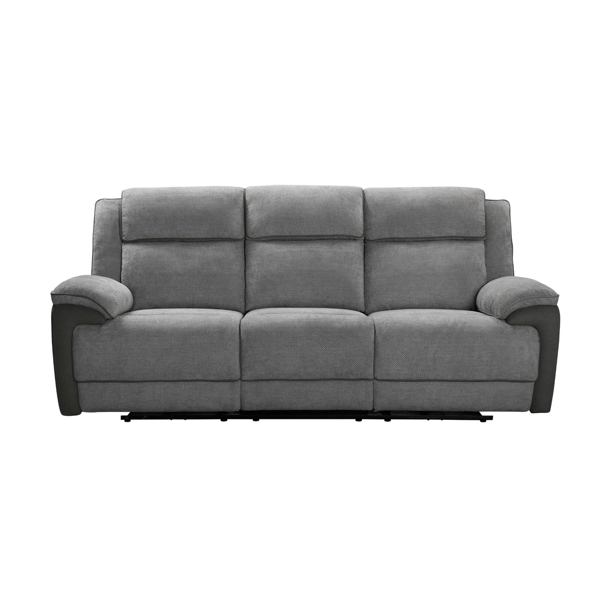 Southwest 3 Seater Electric Recliner Fabric Sofa Lounge Graphite Grey