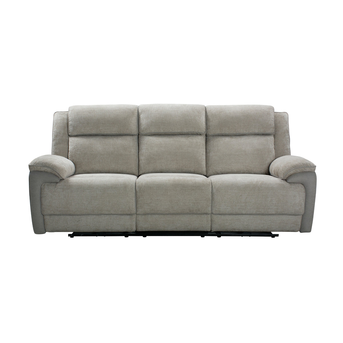 Southwest 3 Seater Electric Recliner Fabric Sofa Lounge Oyster Beige