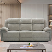 Southwest 3 Seater Electric Recliner Fabric Sofa Lounge Oyster Beige