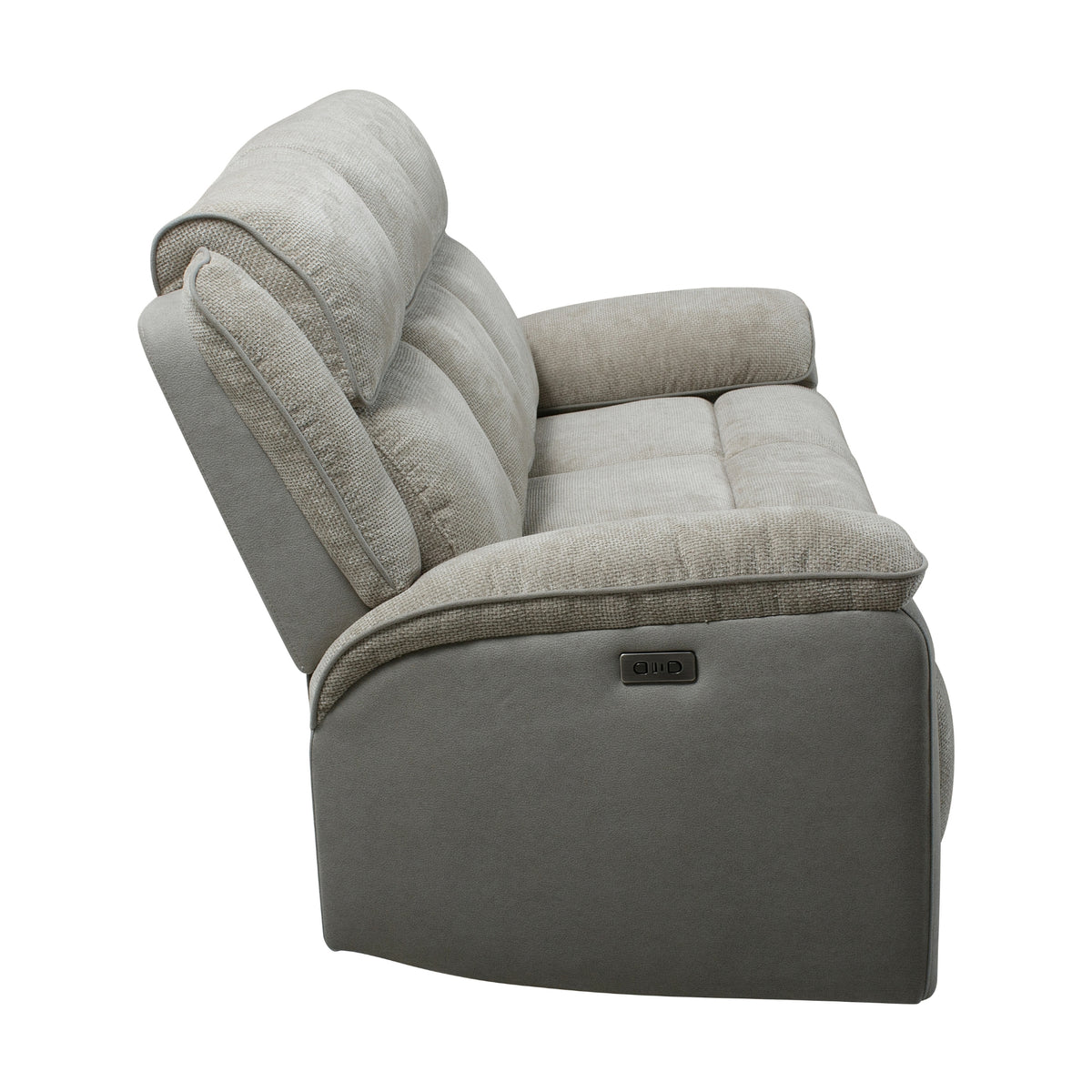 Southwest 3 Seater Electric Recliner Fabric Sofa Lounge Oyster Beige