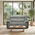 Southwest 2 Seater Electric Recliner Fabric Sofa Lounge Graphite Grey
