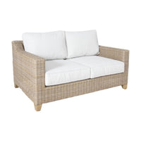 Stamford 2 Seater Outdoor Wicker Sofa Lounge Light Grey