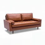 Stockholm 2 + 3 Seater Sofa Set Premium Faux Leather Tan