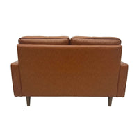 Stockholm 2 Seater Sofa Premium Faux Leather Tan