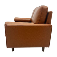 Stockholm 2 Seater Sofa Premium Faux Leather Tan