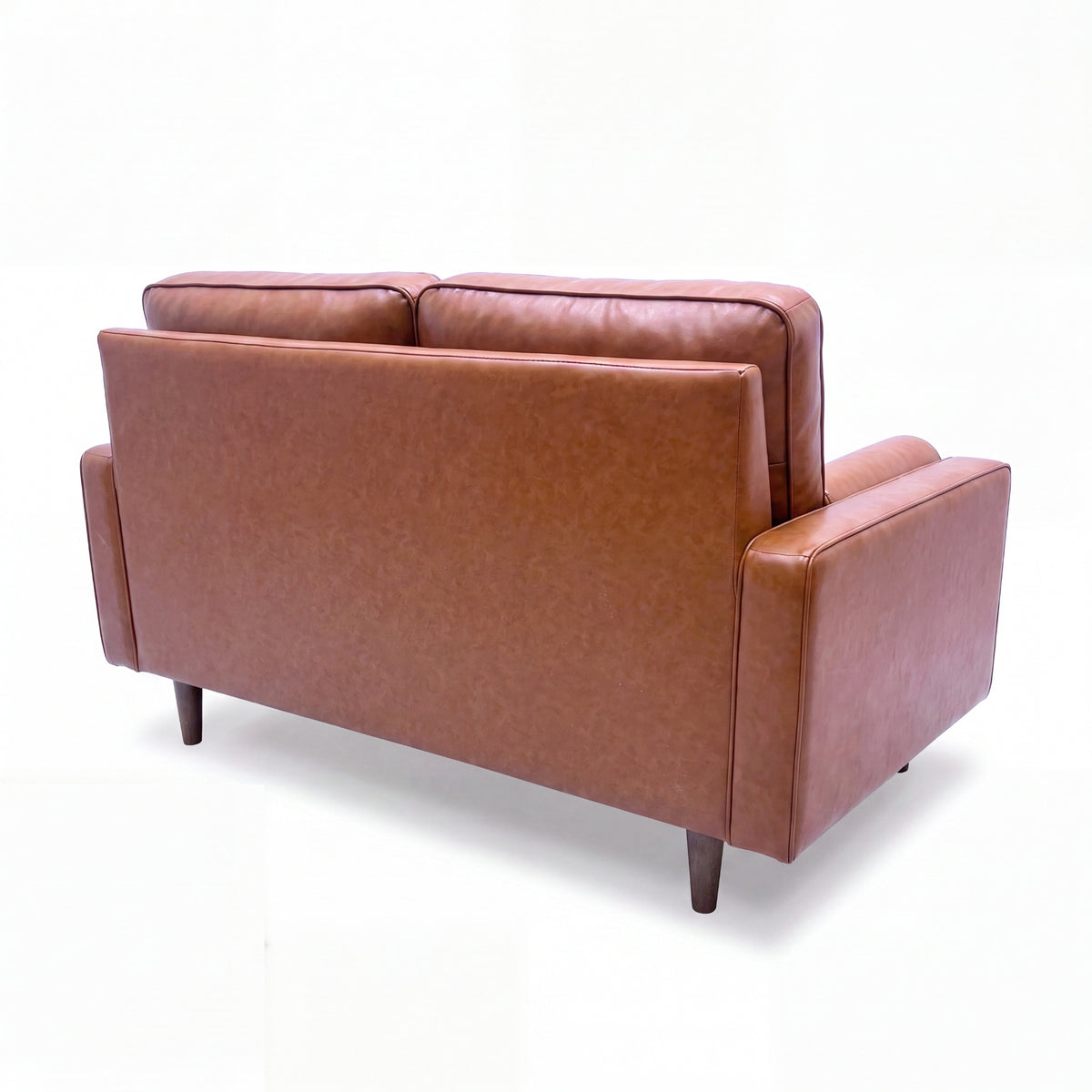Stockholm 2 Seater Sofa Premium Faux Leather Tan