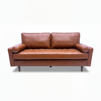Stockholm 3 Seater Sofa Premium Faux Leather Tan
