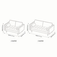 Stockholm 3 Seater Sofa Premium Faux Leather Tan