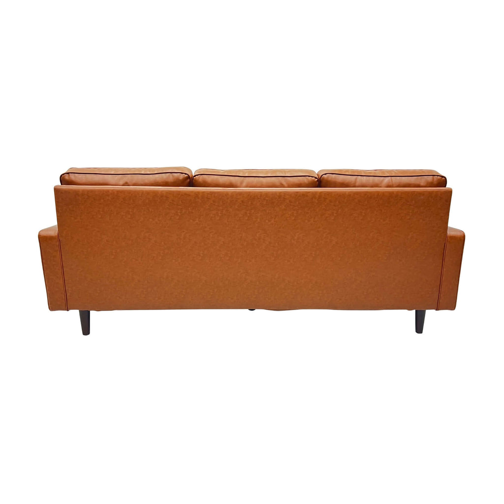 Stockholm 4 Seater Sofa LHF Chaise Premium Faux Leather Sofa Tan