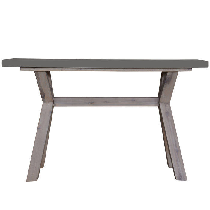 Stony 130cm Console Table with Concrete Top Grey 