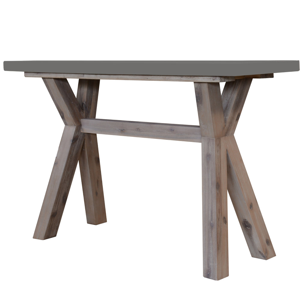 Stony 130cm Console Table with Concrete Top Grey 