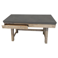 Stony 140cm Desk with Concrete Top Grey 