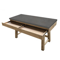 Stony 140cm Desk with Concrete Top Grey 