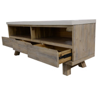 Stony 150cm ETU Entertainment TV Unit with Concrete Top White 