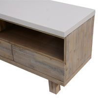 Stony 150cm ETU Entertainment TV Unit with Concrete Top White 