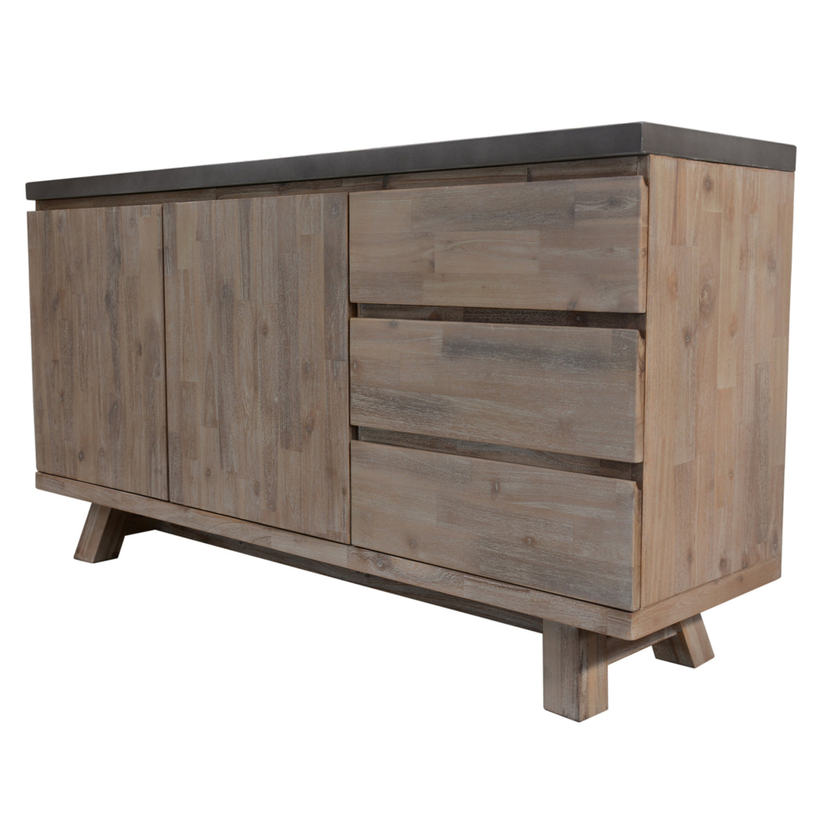 Stony 160cm Buffet with Concrete Top Grey 