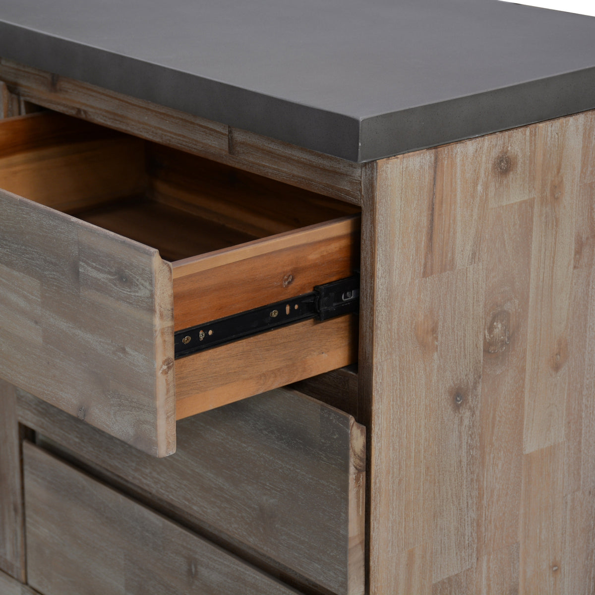 Stony 160cm Buffet with Concrete Top Grey 