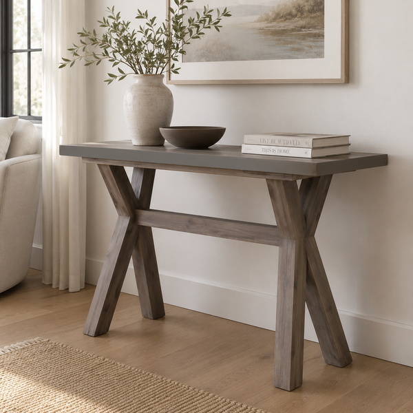 Stony 130cm Console Table with Concrete Top $279 ($549) + more up to 50% off Divano Furniture clearance