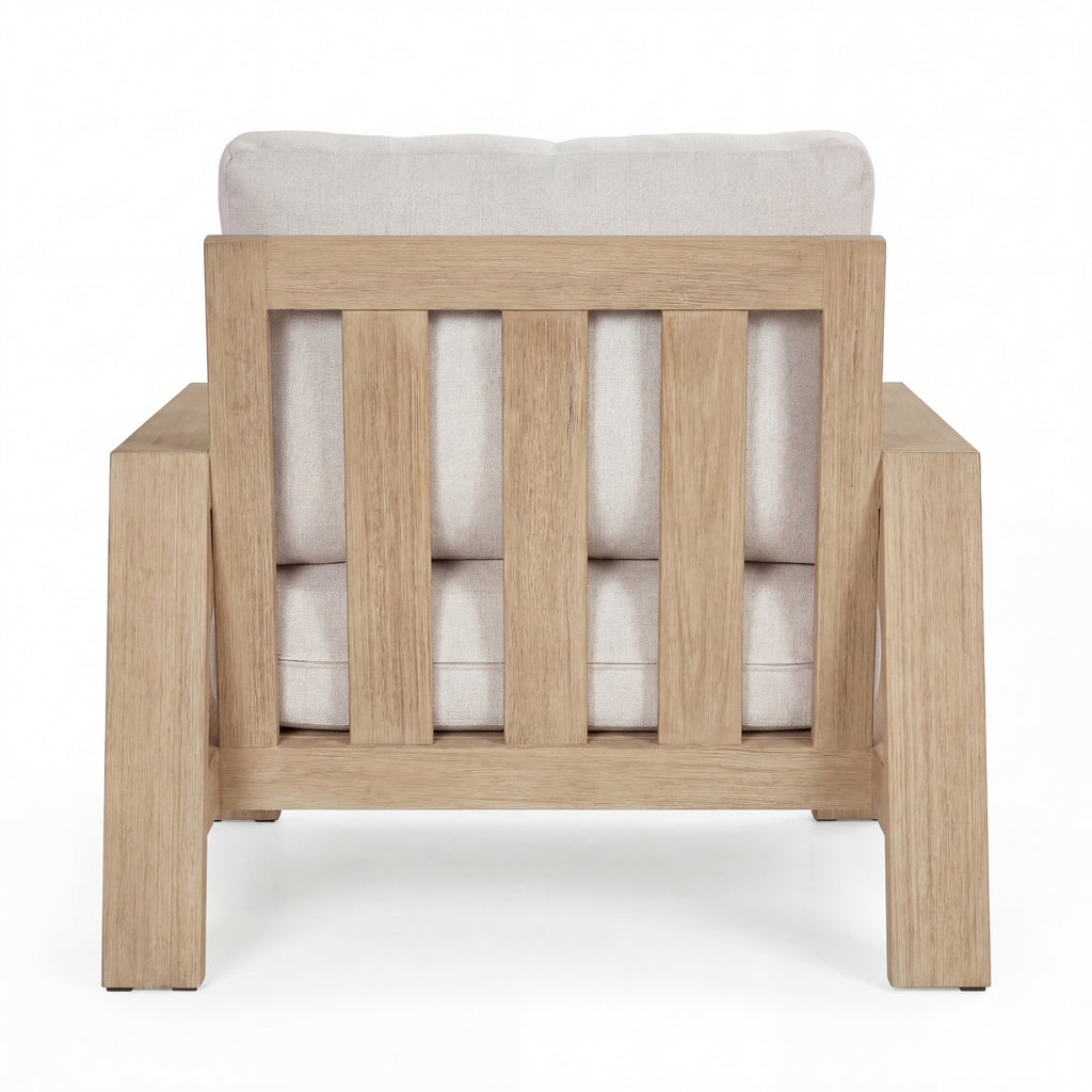 Stud 1 Seater Outdoor Sofa Lounge Chair White Wash