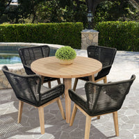 Stud 110cm Outdoor Round Dining Table