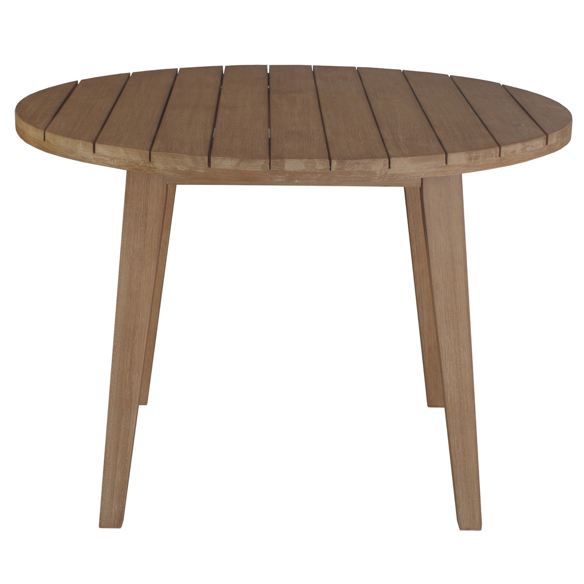 Stud 110cm Round Outdoor Patio Dining Table Eucalyptus Solid Timber Wood Frame