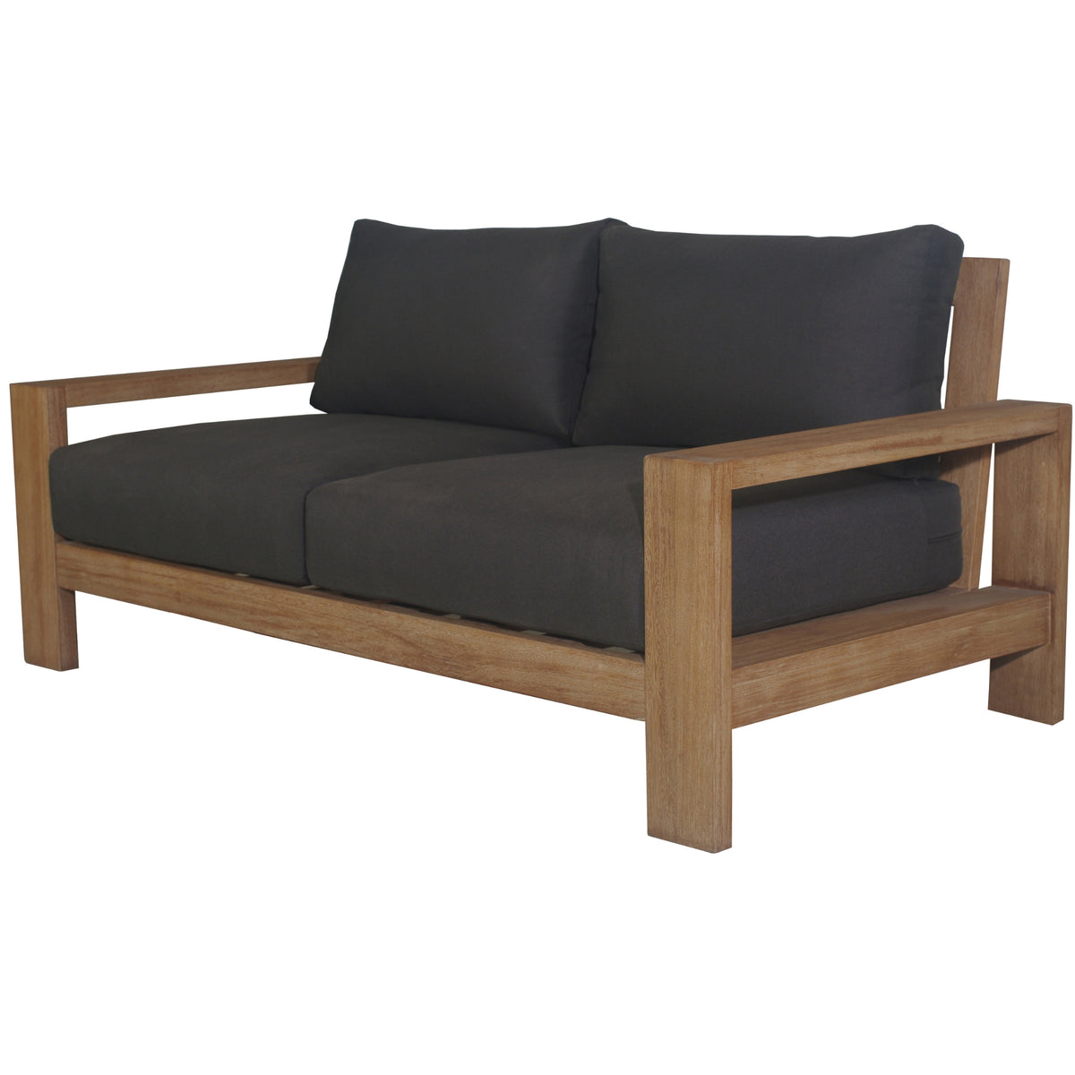 Stud 2 Seater Outdoor Patio Sofa Lounge Eucalyptus Solid Timber Wood Frame