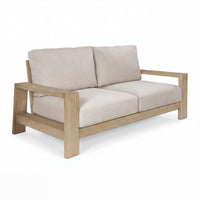 Stud 2 Seater Outdoor Sofa Lounge White Wash