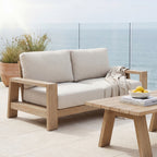 Stud 2 Seater Outdoor Sofa Lounge White Wash
