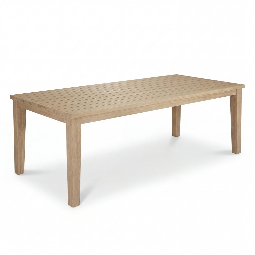 Stud 220cm Outdoor Dining Table White Wash