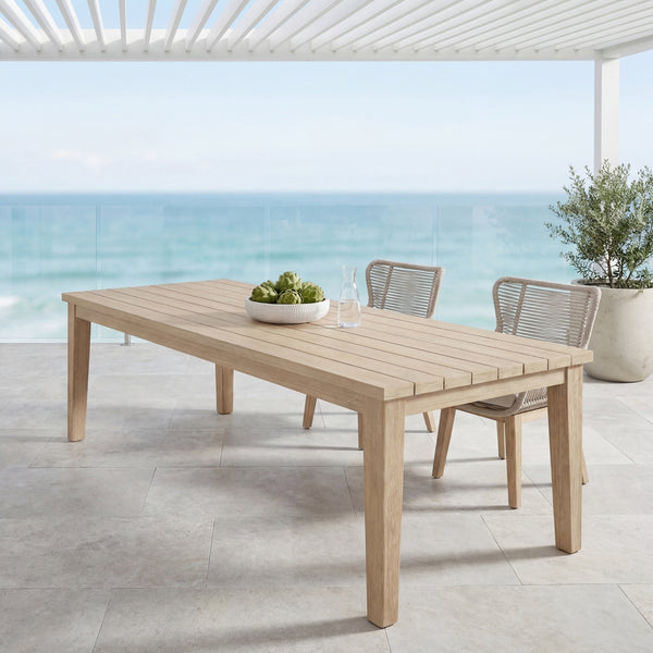 Stud 220cm Outdoor Dining Table White Wash