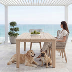 Stud 220cm Outdoor Dining Table White Wash