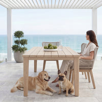 Stud 220cm Outdoor Dining Table White Wash