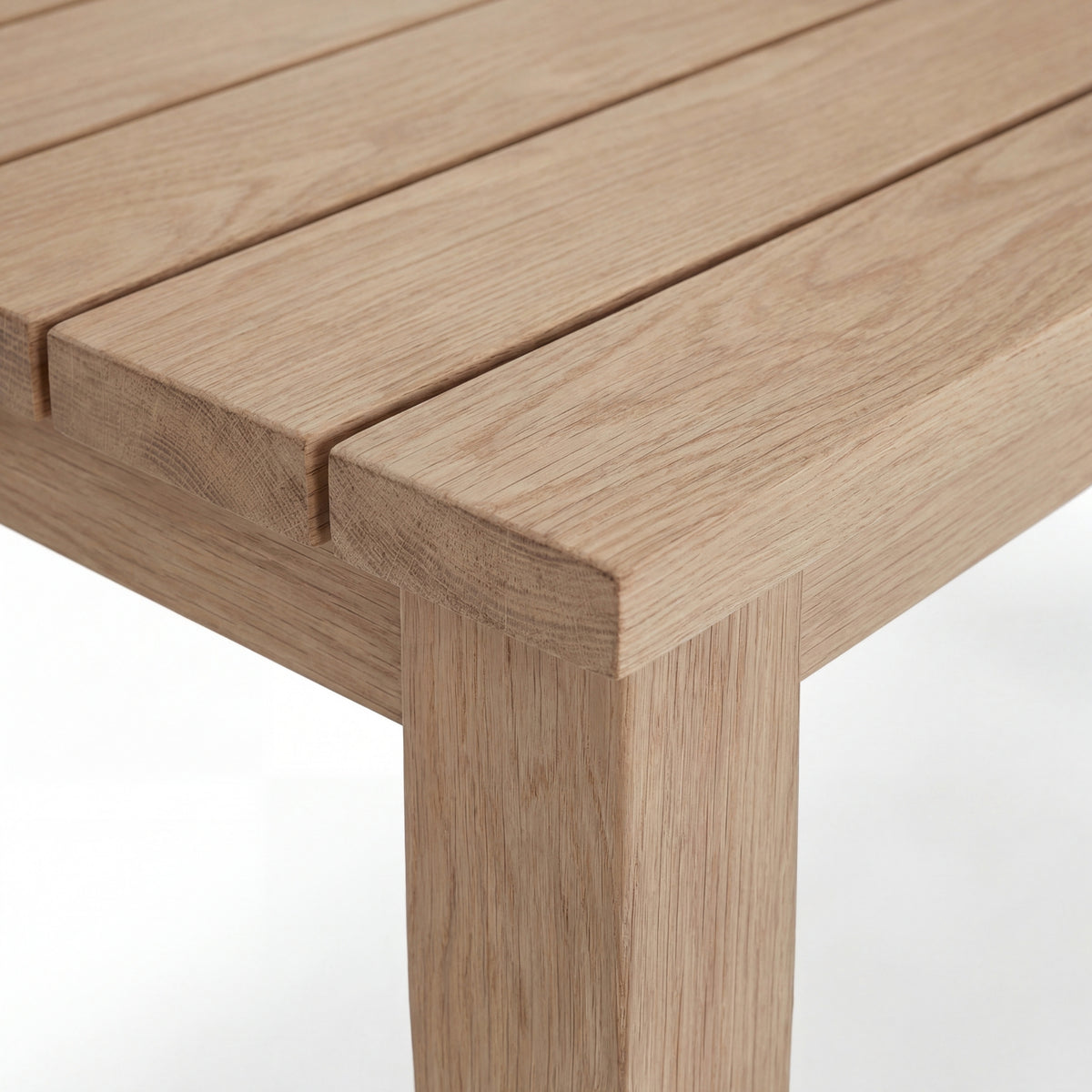 Stud 220cm Outdoor Dining Table White Wash