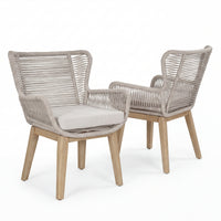 Stud 2pc Set Outdoor Chair White Wash