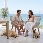 Stud 2pc Set Outdoor Chair White Wash