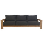 Stud 3 Seater Outdoor Patio Sofa Lounge Eucalyptus Solid Timber Wood Frame