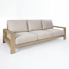 Stud 3 Seater Outdoor Sofa Lounge White Wash