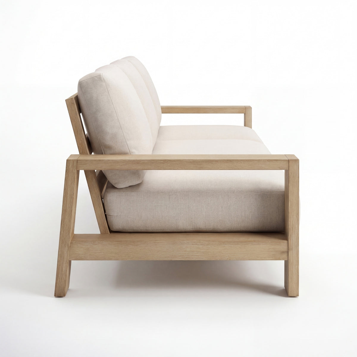 Stud 3 Seater Outdoor Sofa Lounge White Wash