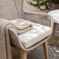 Stud 3pc Chat Set Outdoor Chair Coffee Table White Wash